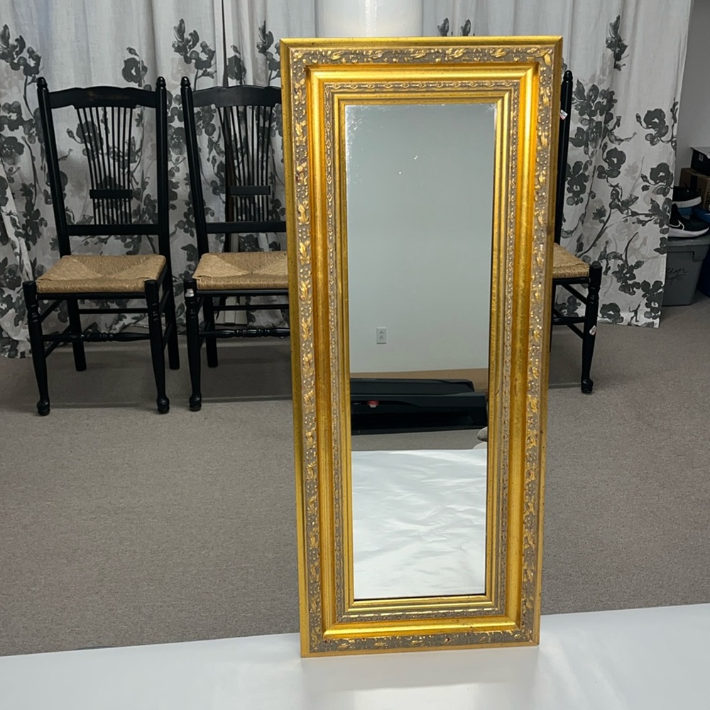 The Bombay Company Rectangular Guilded Gold Mirror - Picture 2 of 5